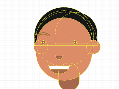 Mostly circles avatar illustration vector