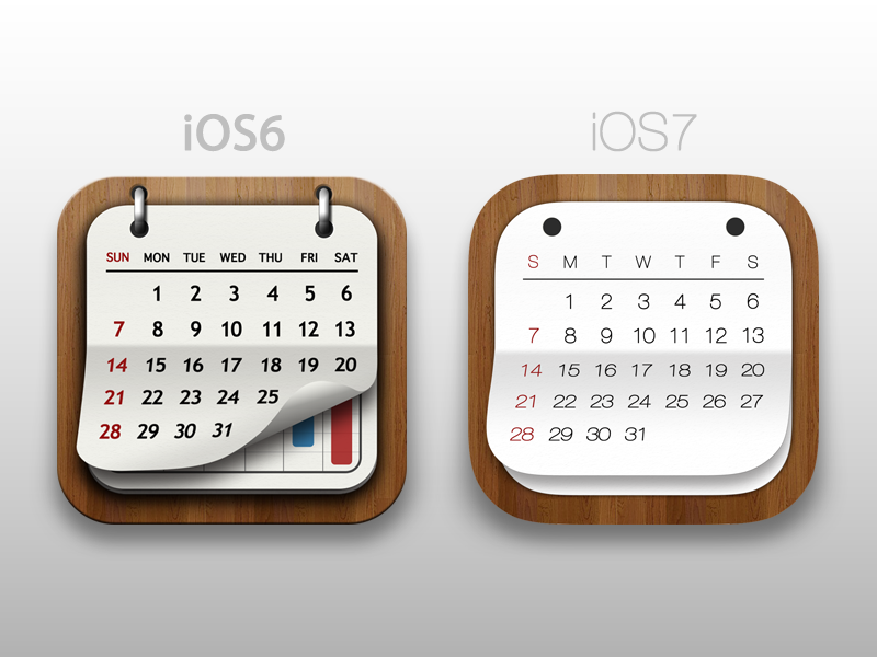 Calendar App Icon iOS7 Modification by Go Ando on Dribbble