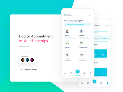 Doctor appointment application UI/UX Case Study app doctor appointment medical app ui ux