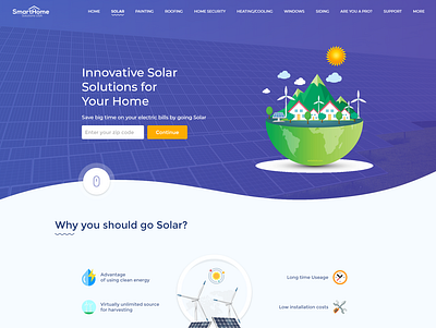 Smart Home Solutions Website UI/UX Design design illustration ux website