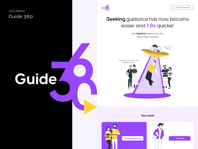 Guide 360 branding coaching creative dailyui design graphic design illustration logo online ui ui design ux vector webpage