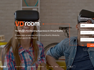 Booking Experience In Virtual Reality booking virtual reality vr web design