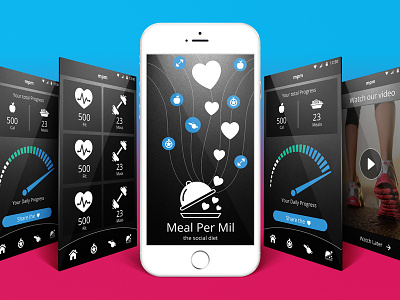 Healthy life mobile app design