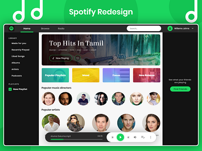 Spotify UI Redesign