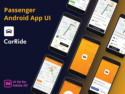 Car Booking-Passenger App Android UI design mobile app mobile app design mobile ui ui