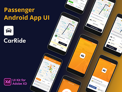 Car Booking-Passenger App Android UI