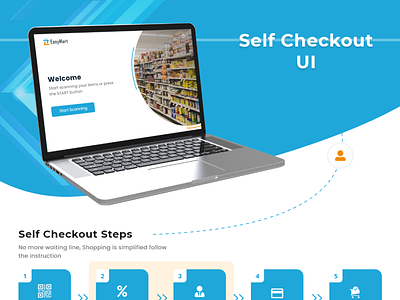 Self Checkout UI for web adobe xd application checkout design kiosk self checkout ui web application web ui