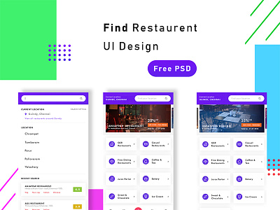 Find Restaurant UI Design