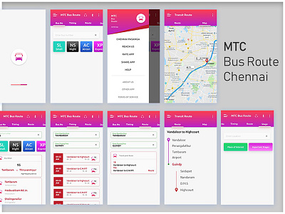 CHENNAI MTC Bus and Route Find UI