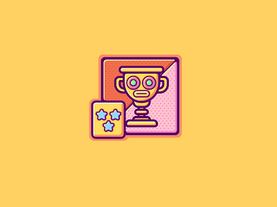 Trophy design icon illustration logo