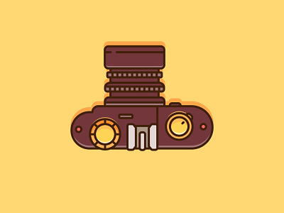 Camera design icon illustration