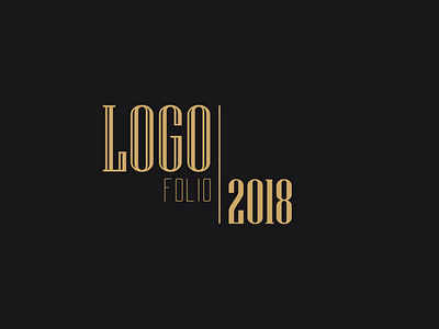 LogoFolio "2018" arabic logo arabic typography branding design flat gold graphic design icon illustration logo logo design personal branding typography