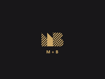 M+B Logo For Sale branding design flat gold graphic design icon logo logo design sale