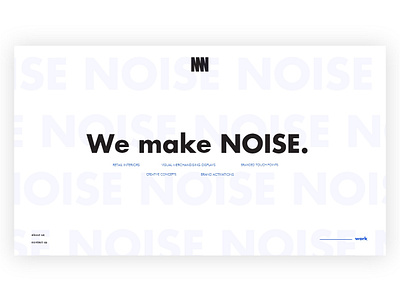 NOISE NOISE NOISE Studio Landing Page