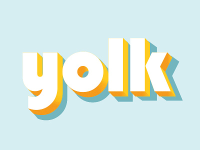 yolk, folks... 3d design font font design logo mark type type design typeface