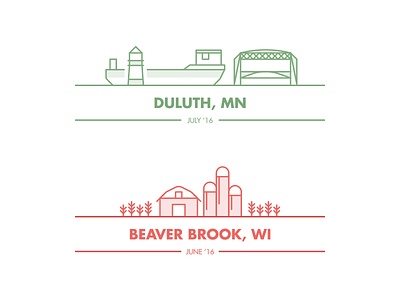 Minnesota/Wisconsin duluth illustration lines minnesota usa