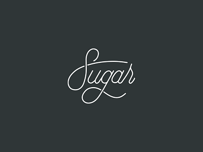 Sugar handwriting letters monoline sugar typography writing