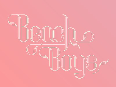 Dribble Beachboys lettering lines typography