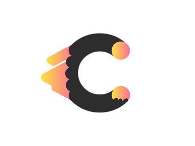 Training #4 - Logo C c colorfull gradient illustrator logo mountain