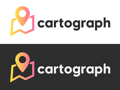 Cartograph Logo Concept V2 black cartograph cartography colorfull gradient icon illustrator logo map white