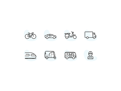 Delivery Icons Set app delivery delivery service iconography icons icons pack iconset minimal ui ui ux vector