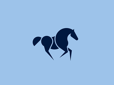 Horse icon // working on blue horse icon logo wip work in progress working on