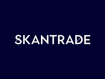Skantrade Logotype blue branding design detail logo logotype minimal scandinavian typography vector