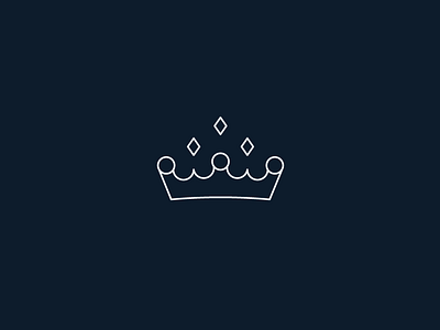 Crown & amber symbol blue branding crown design detail logo minimal space vector