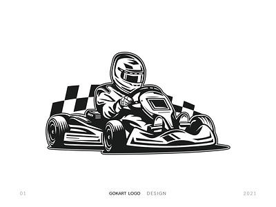 Gokart Racing logo 2 (black)