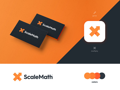 Scale Math - Branding ad agency arrow brand brand identity branding design grow identity identity designer lettermark logo logo design logomark logotype designer marketing negative space shadow smart mark typogaphy typography