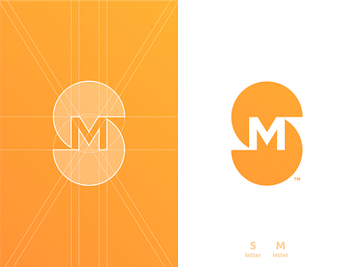 SM / MS / S M letter mark monogram, logo design symbol icon