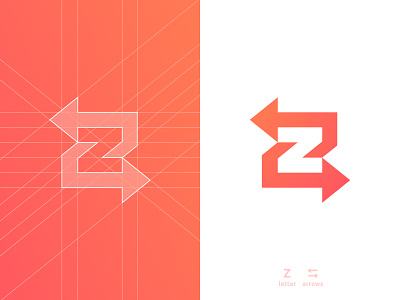Z Arrows - Logo Design 36 days of type brand brand identity branding clever design for sale unused buy grid layout icon identity identity designer lettermark logo logo design logomark logotype designer negative space p letter smart mark typography