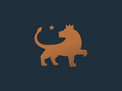 Lion King + star, elite classy luxury logo design symbol icon