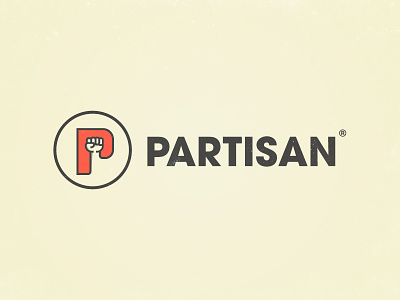Partisan - Logotype Design communist comrade fist icon logo logotype negative space p partisan political revolution soviet