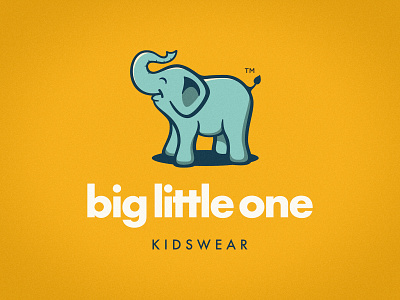 Big Little One - Logo Design animal baby brand child clothing cute elephant esports kids kids clothing logotype mascot