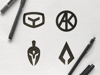 AK Aesthetics - Logo Concepts a letter a logo design ak monogram brand identity branding gladiator icon helmet logomark identity designer knight rider lettermark logomark logotype designer negative space smart mark sparta mark spartan symbol spear viking sketch war marks warrior logos