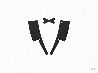 Chef's Choice - Logomark Design black white bow tie brand identity branding chef logo cleaver logomark clever identity cooking design food brand identity designer knife mark knifes symbol lettermark logomark logotype designer negative space negative space suit restaurant branding smart mark tuxedo icon