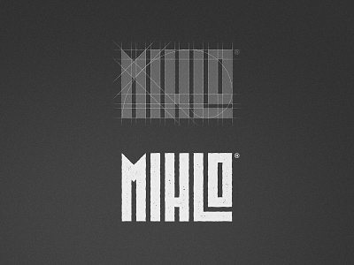 Mihlo - Logotype Grid breakdown geometric logos golden grid logo 2d logotype design logotypedesign organic food raw rectangle spiral texture type designer