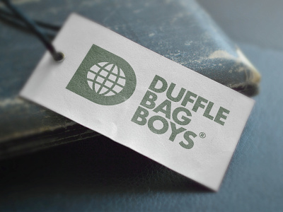 Duffle Bag Boys - Logotype Design clever design d letter futura bold globe icon green branding identity card label mockup logotype designer logotypedesign negative space logo smart mark world symbol