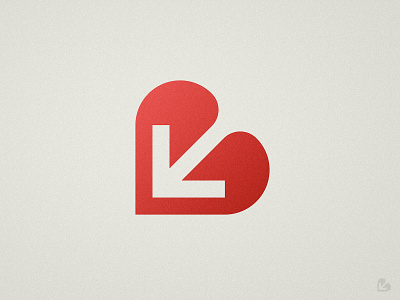 Evrlove Blake - Logomark Design arrow head b logo beige e eb heart icon love monogram letter mark negative space passion red valentine