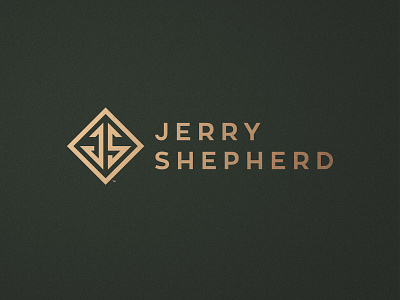 Jerry Shepherd - Logotype Design cleverlogo diamond golden logo hidden message j jerry js logotype designer monogram letter mark shepherd trademark icon visual artist wordmark