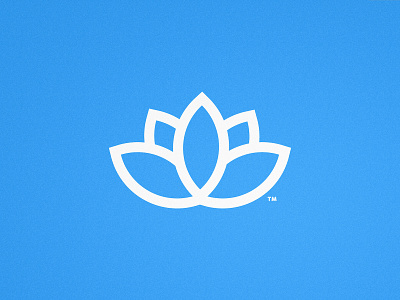 The Dahlia Den - Logomark Design bloom blue logo dahlia flatdesign lilypad line icon lotus lotus flower mark symbol minimalist design plant illustration trademark