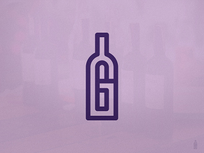 G bottle, letter mark, negative space logo design symbol icon