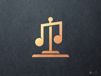Apollo's Counsel - Logomark Design balance branding and identity dual meaning gold foil law firm lawyer logo logo design concept logomark mark making music icon musician business card scale