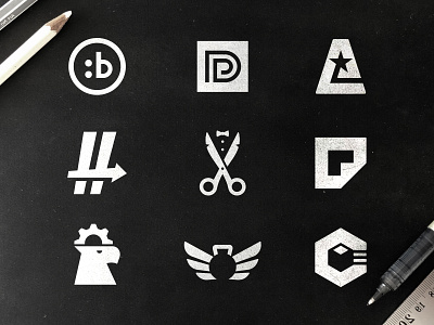 Logo Selection 3 2019 design trend blackandwhite flatdesign logo maker logo set logodesigner illustration brand logodesigns logofolio logos bible software mark making monograms symbols