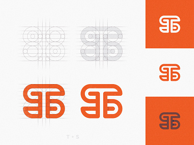 ST / TS / S T logo design symbol icon / letter mark, monogram a b c d e f g h i j k l m app icon elegant design for sale unused buy grid logo grids gridsystem icon letter mark lettermark logomark monogram monograms n o p q r s t u v w x y z orange s st symbol t ts