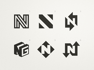 Neat Group - Logo Concepts 3d logos arrow logo black and white clever illustration smart visual cleverlogo lettermark lettermarkexploration logotype designer n letter negative space negativespace symbol icon mark