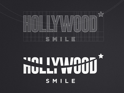 Hollywood Smile - Logotype Grid branding custom font custom typography grid layout lettering art logo design logotype designer logotypedesign shooting star type daily typography wordmark series