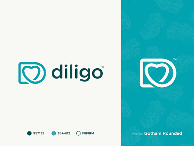 Diligo - Brand Identity brand brand identity branding d letter design heart identity identity designer illustration lettermark logo logo design logomark logotype designer mark negative space smart mark style guide typography ui