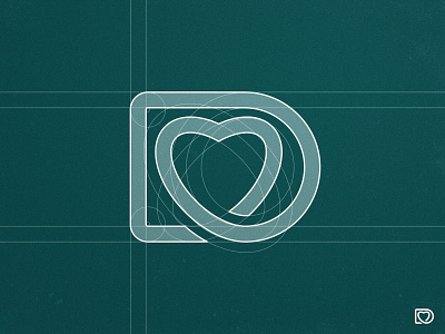 Diligo - Logo Grid brand branding d letter grid design heart logo identity designer lettermark logomark love smart mark typography